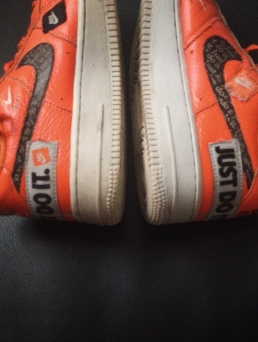 Nike Kids Orange Low Top Sneakers with 'Just Do It' Accents Sz 5.5Y - Picture 13 of 16